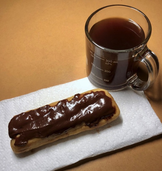 Breakfast donut and coffee